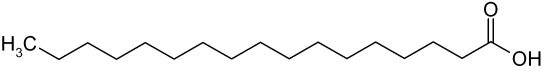 skelletformel for heptadecanoic acid