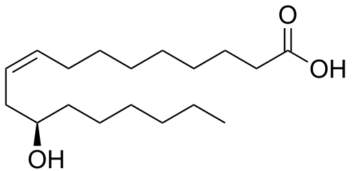 skeletformel for Ricinusoliesyre